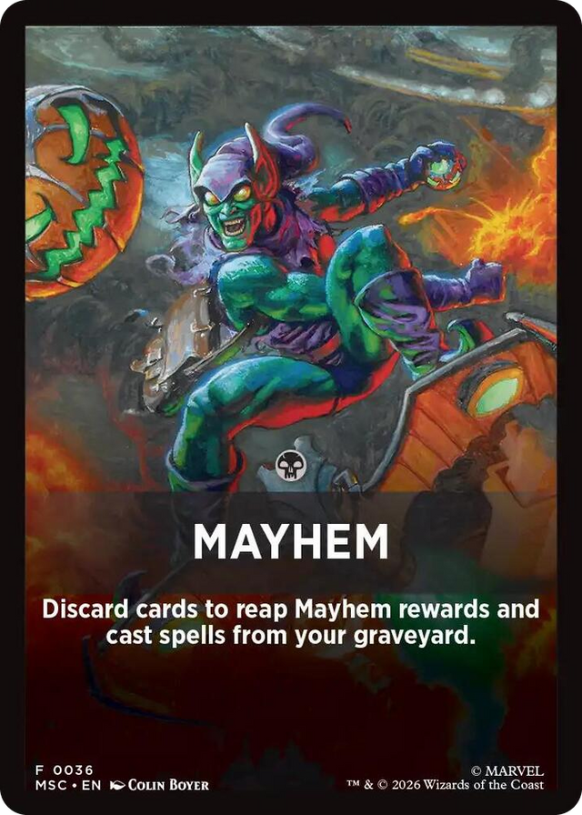 0036 Mayhem Theme Card T Commander: Marvel Super Heroes