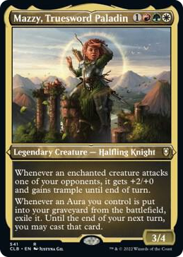 Mazzy, Truesword Paladin (Foil Etched) #541 R - Commander Legends: Battle for Baldur's Gate Pokemon card