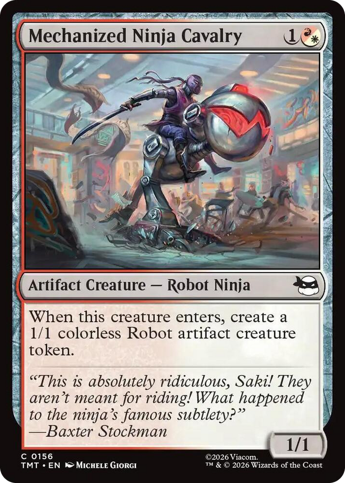 Mechanized Ninja Cavalry #156 C - Teenage Mutant Ninja Turtles Pokemon card