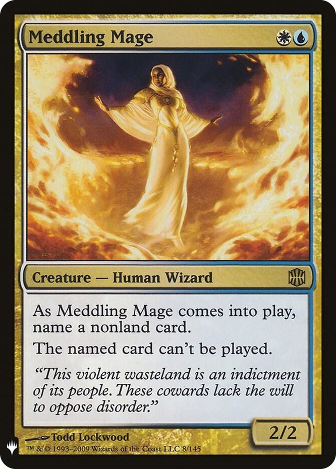 Meddling Mage #8 R - The List Reprints Pokemon card