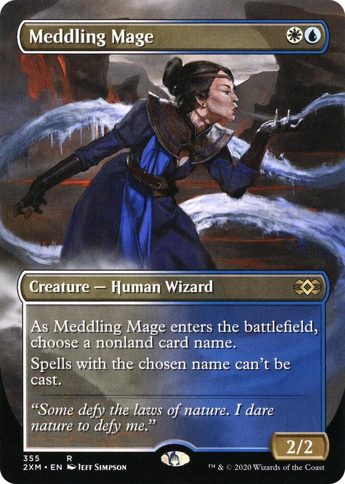 0355 Meddling Mage (Borderless) R Double Masters