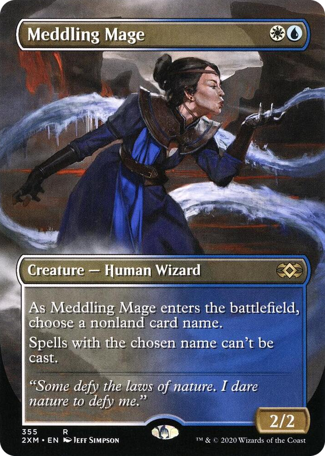 0355 Meddling Mage (Borderless) R Double Masters