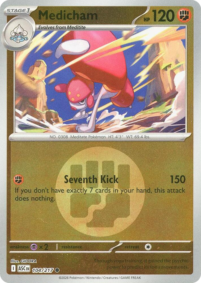 0104 Medicham - 104/217 (Energy Symbol Pattern) Common Ascended Heroes