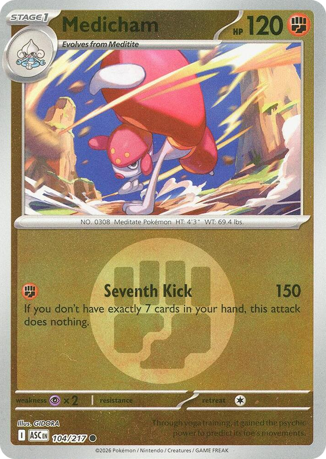 0104 Medicham - 104/217 (Energy Symbol Pattern) Common Ascended Heroes