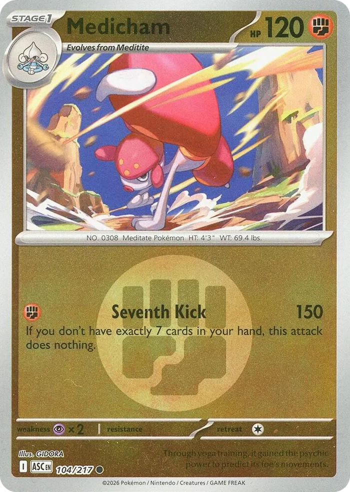 0104 Medicham - 104/217 (Energy Symbol Pattern) Common Ascended Heroes