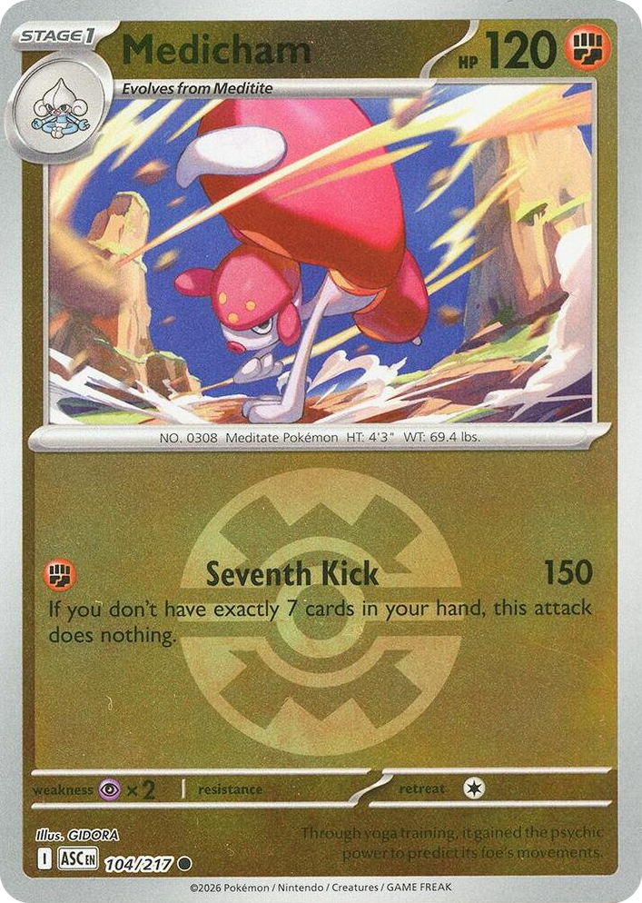 0104 Medicham - 104/217 (Quick Ball) Common Ascended Heroes