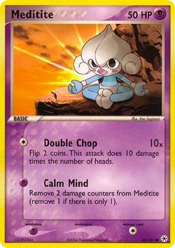 0065 Meditite Common EX Battle Stadium