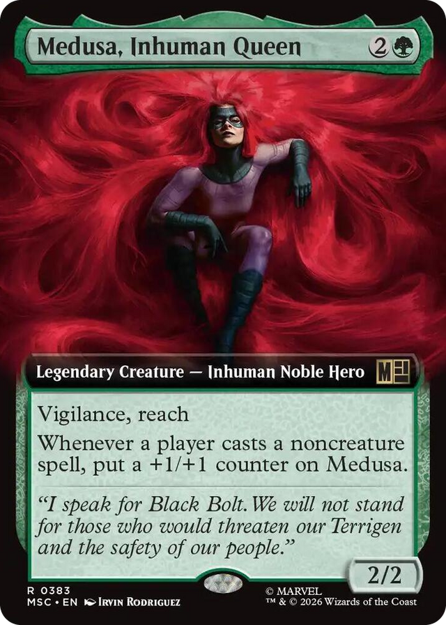 0383 Medusa, Inhuman Queen (Extended Art) R Commander: Marvel Super Heroes