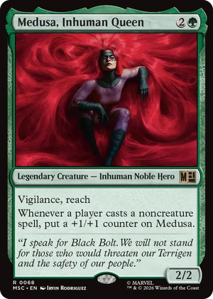 0068 Medusa, Inhuman Queen (Surge Foil) R Commander: Marvel Super Heroes