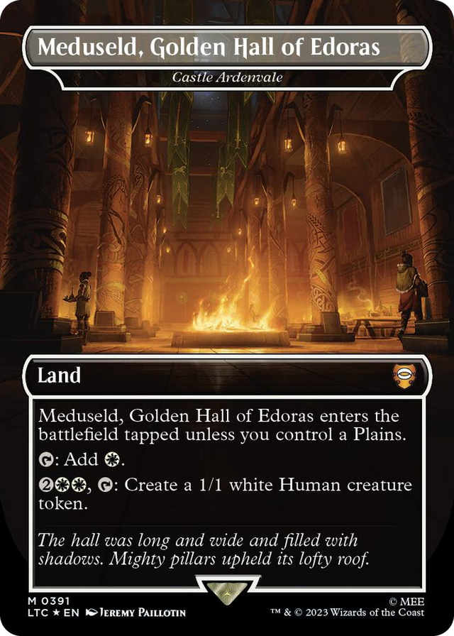 0391 Meduseld, Golden Hall of Edoras - Castle Ardenvale (Borderless) (Surge Foil) M Commander: The Lord of the Rings: Tales of Middle-earth