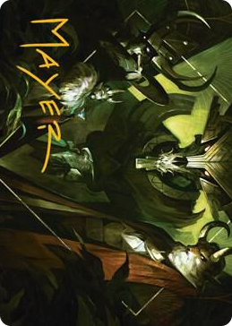 0030 Meeting of the Five Art Card (Gold-Stamped Signature) S Art Series: Streets of New Capenna
