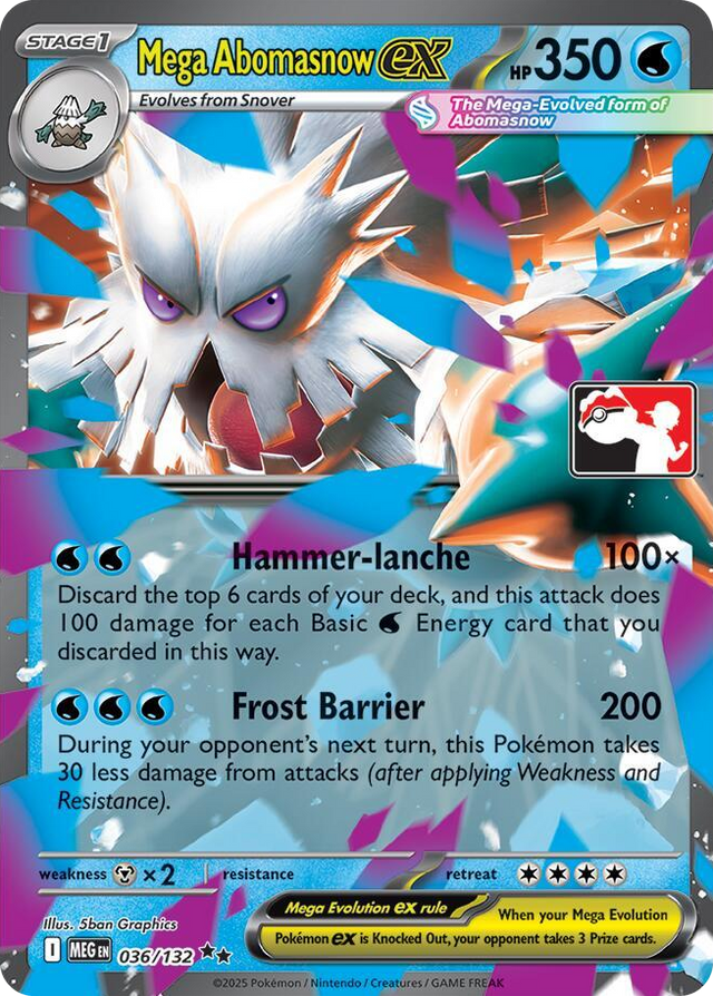 0036 Mega Abomasnow ex Double Rare Prize Pack Series Cards
