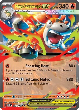 0022 Mega Camerupt ex Double Rare Mega Evolution