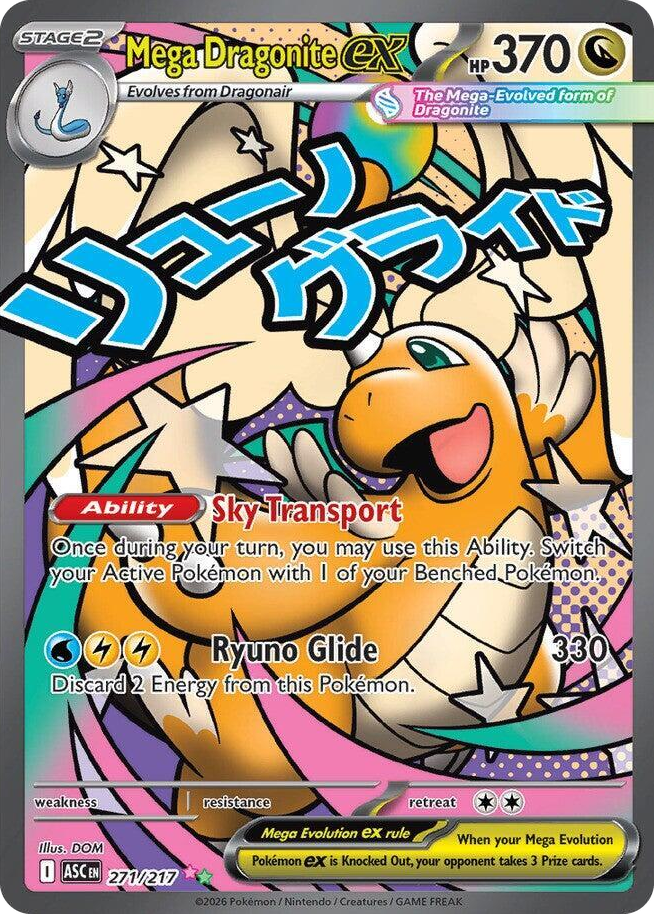 0271 Mega Dragonite ex Mega Attack Rare Ascended Heroes