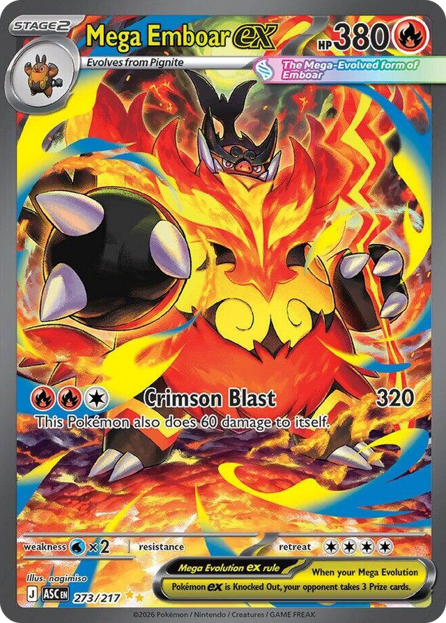 0273 Mega Emboar ex Special Illustration Rare Ascended Heroes