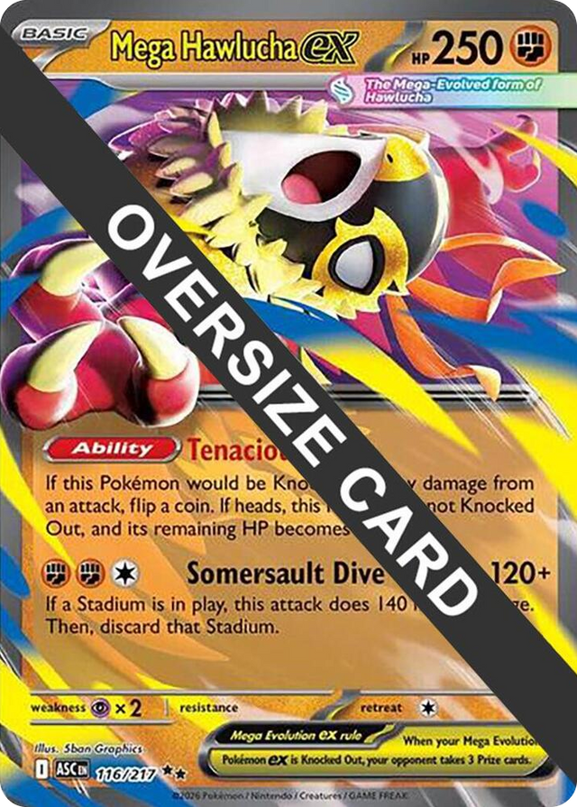 0116 Mega Hawlucha ex Double Rare Jumbo Cards