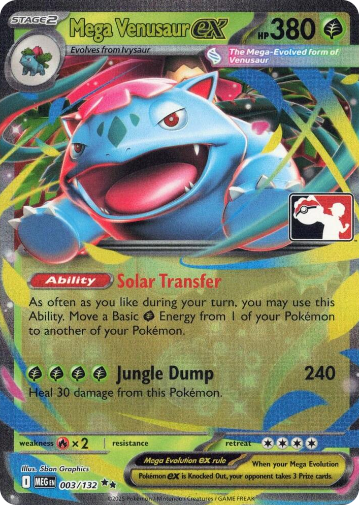 0003 Mega Venusaur ex Double Rare Prize Pack Series Cards