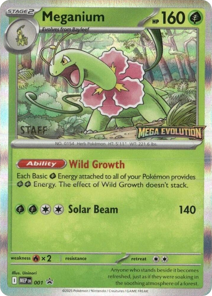 0001 Meganium - 001 [Staff] Promo Mega Evolution Promo