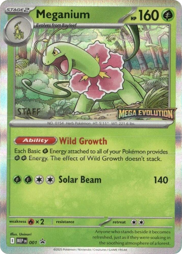 0001 Meganium - 001 [Staff] Promo Mega Evolution Promo