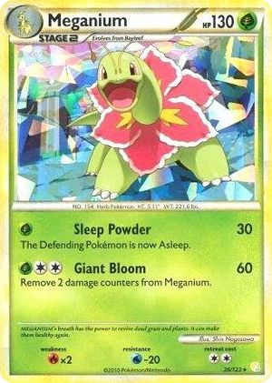0026 Meganium - 26/123 (Cracked Ice Holo) Holo Rare Deck Exclusives