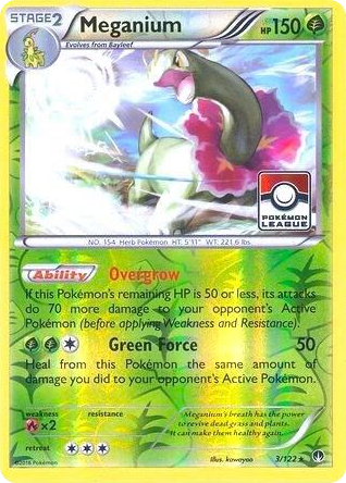 0003 Meganium - 3/122 (Pokemon League) Promo League & Championship Cards