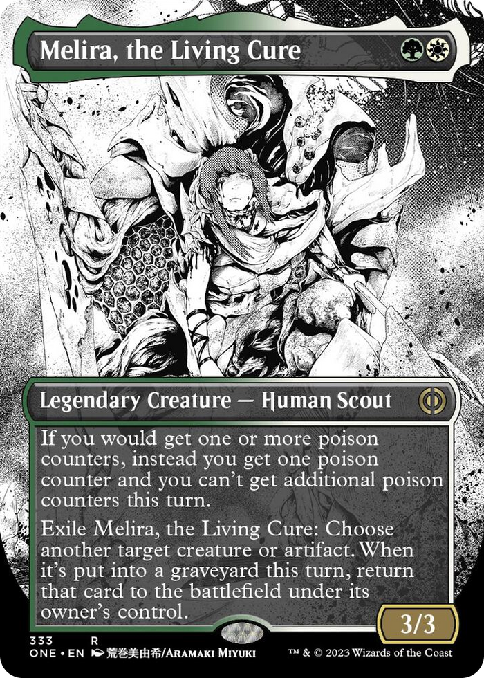 Melira, the Living Cure (Borderless) #333 R - Phyrexia: All Will Be One Pokemon card