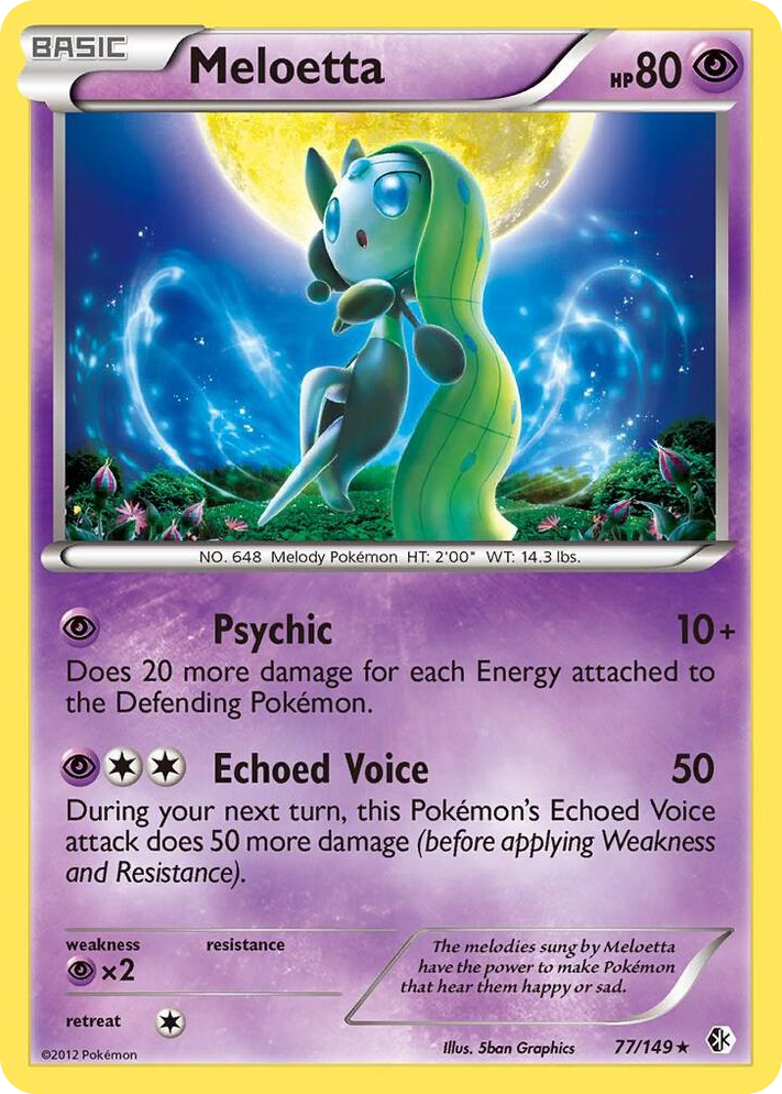 0077 Meloetta - 77/149 (Boundaries Crossed) Rare Deck Exclusives