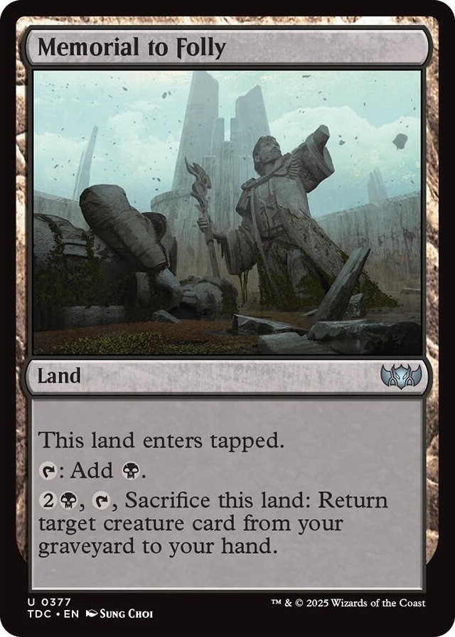0377 Memorial to Folly U Commander: Tarkir: Dragonstorm