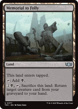 0377 Memorial to Folly U Commander: Tarkir: Dragonstorm