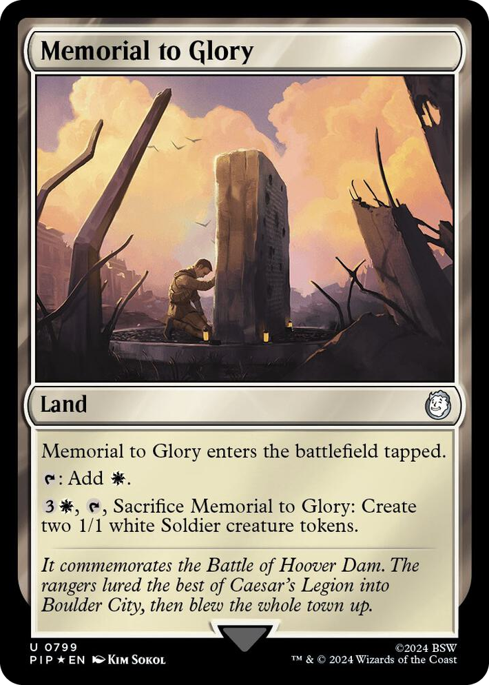 0799 Memorial to Glory (Surge Foil) U Universes Beyond: Fallout