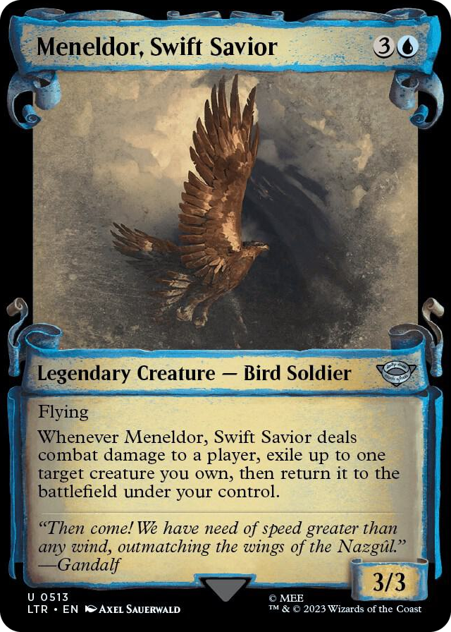 0513 Meneldor, Swift Savior (Showcase Scrolls) U Universes Beyond: The Lord of the Rings: Tales of Middle-earth