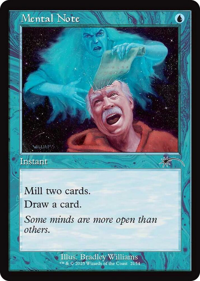 2154 Mental Note (Retro Frame) C Secret Lair Drop Series