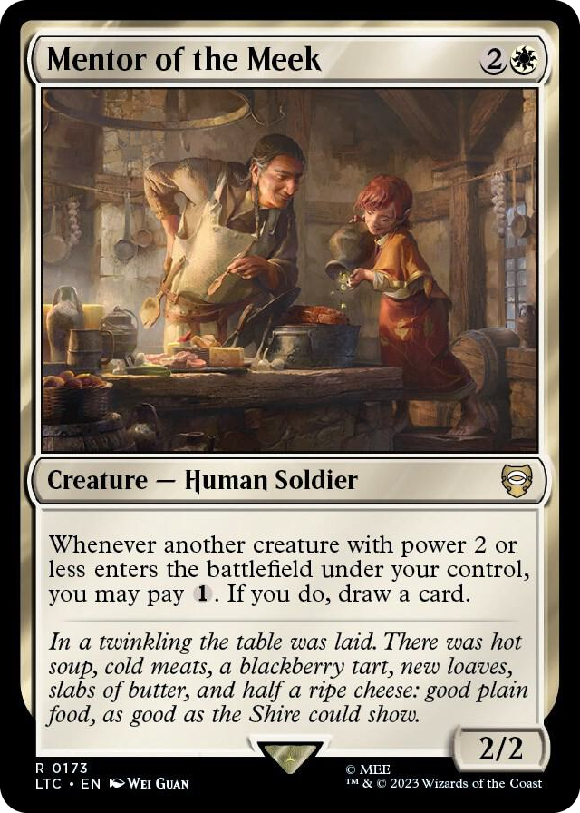 Mentor of the Meek #173 R - Commander: The Lord of the Rings: Tales of Middle-earth Pokemon card