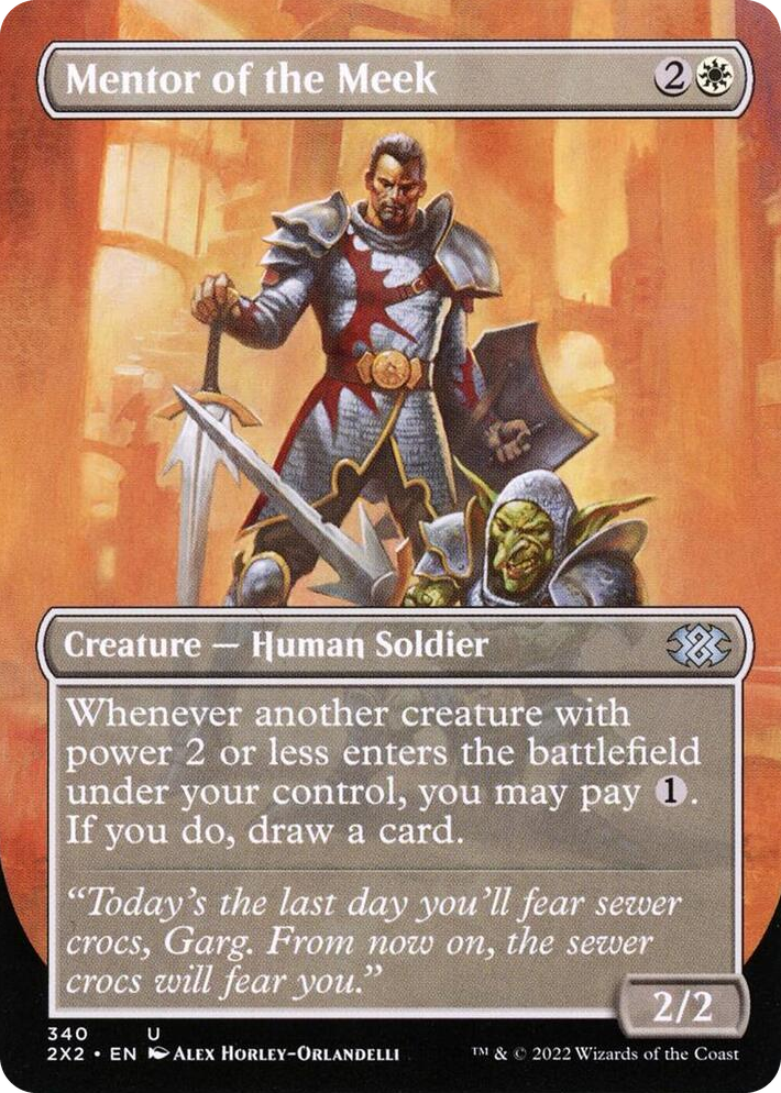 0340 Mentor of the Meek (Borderless) U Double Masters 2022