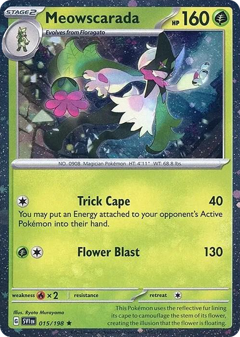 0015 Meowscarada - 015/198 (Cosmos Holo) Rare Miscellaneous Cards & Products