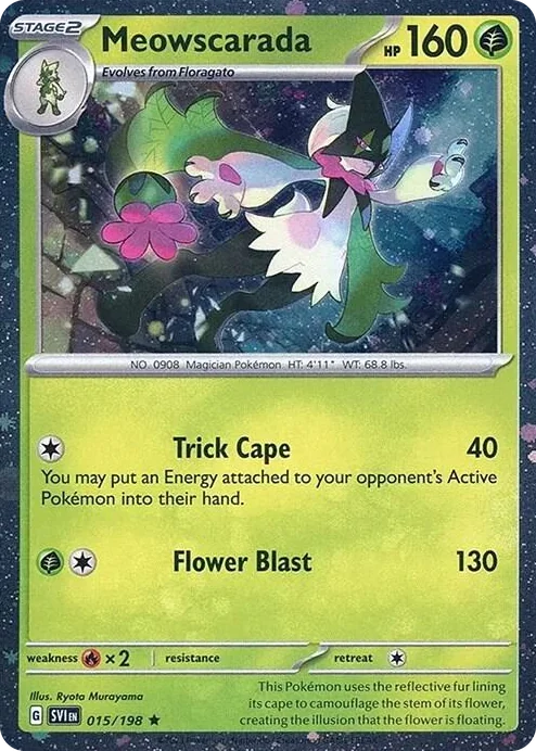 0015 Meowscarada - 015/198 (Cosmos Holo) Rare Miscellaneous Cards & Products