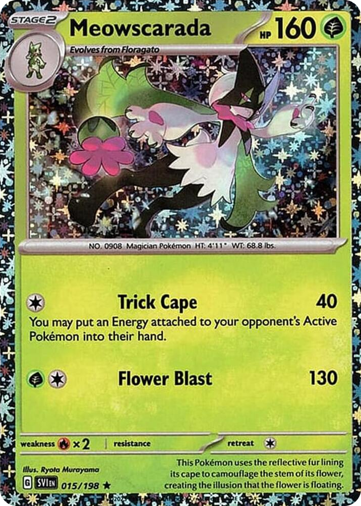 0015 Meowscarada - 015/198 (Sparkle Holo) Rare Miscellaneous Cards & Products