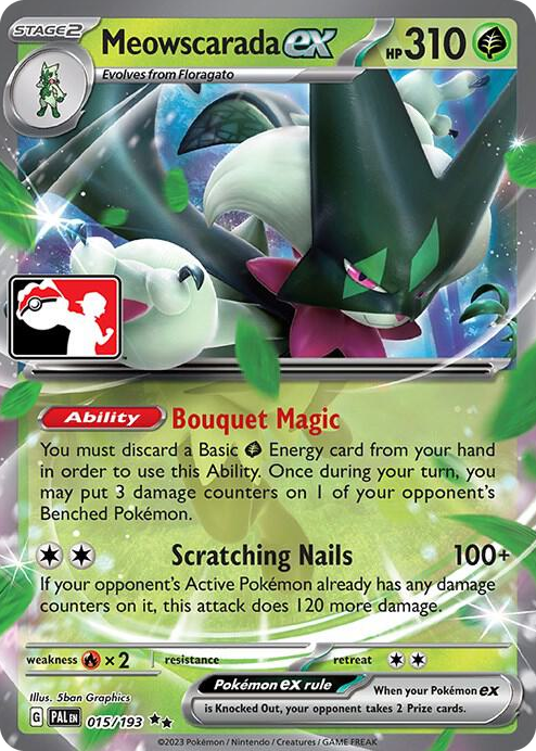 0015 Meowscarada ex Double Rare Prize Pack Series Cards