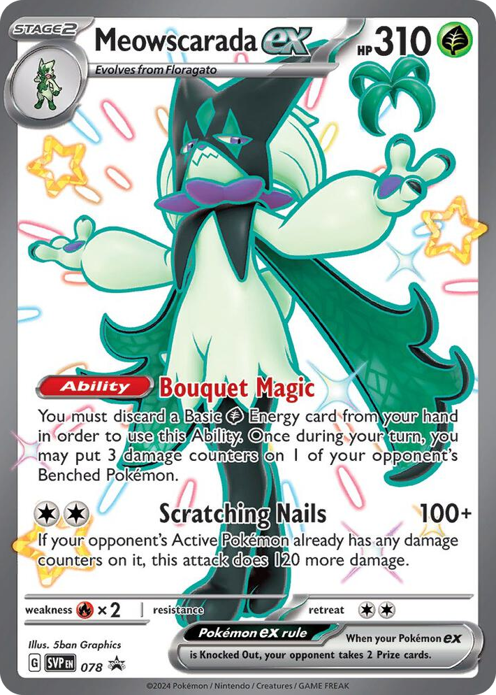 0078 Meowscarada ex - 078 Promo Scarlet & Violet Promo Cards