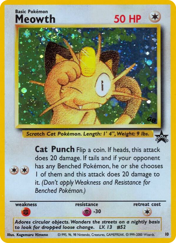 0010 Meowth Promo WoTC Promo