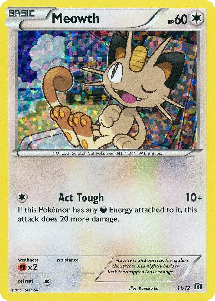0011 Meowth Promo McDonald's Promos 2016