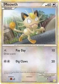 0012 Meowth (#12) Common HGSS Trainer Kit: Gyarados & Raichu