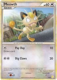 0004 Meowth (#4) Common HGSS Trainer Kit: Gyarados & Raichu