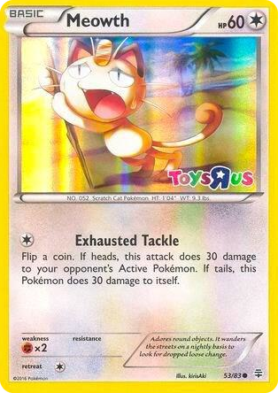 0053 Meowth - 53/83 (Toys R Us Promo) Promo Miscellaneous Cards & Products