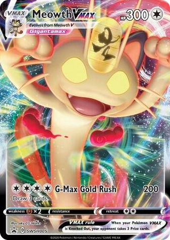 0005 Meowth VMAX - SWSH005 Promo Sword & Shield Promo Cards