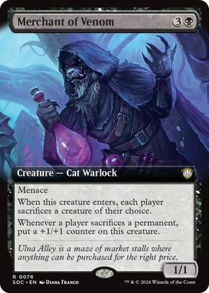0076 Merchant of Venom (Extended Art) R Commander: Secrets of Strixhaven