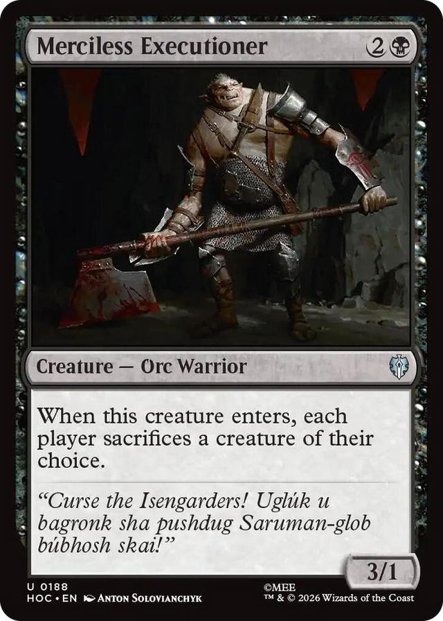 0188 Merciless Executioner U The Hobbit: Eternal-Legal