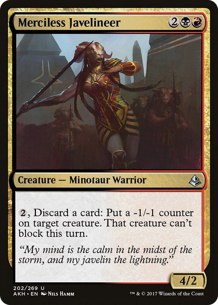 Merciless Javelineer #202 U - Amonkhet Pokemon card
