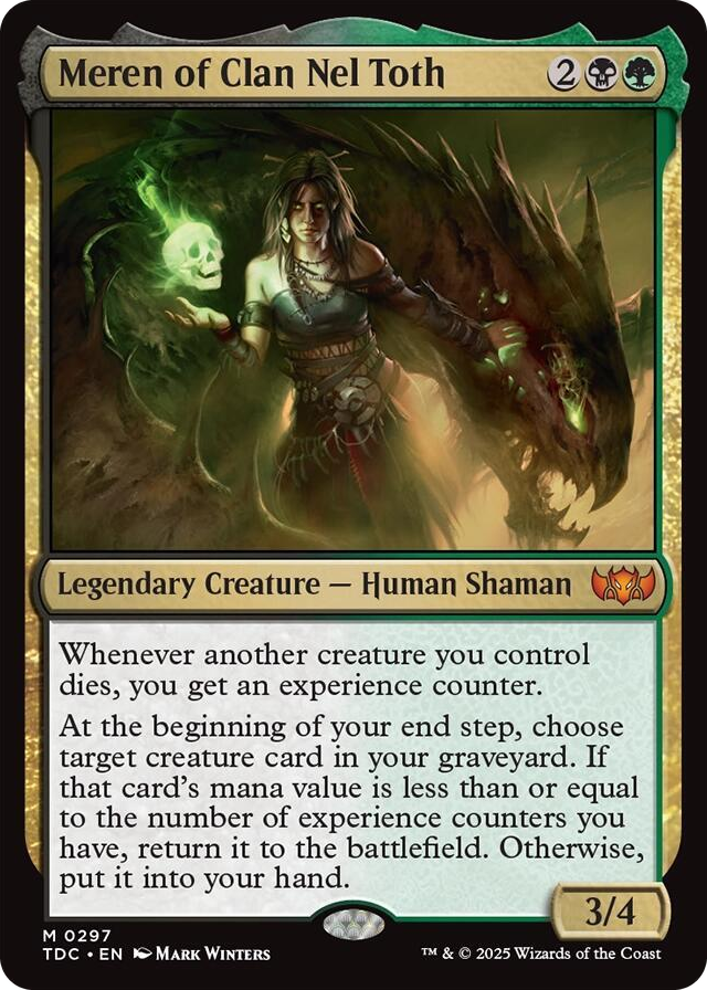 Meren of Clan Nel Toth #297 M - Commander: Tarkir: Dragonstorm Pokemon card