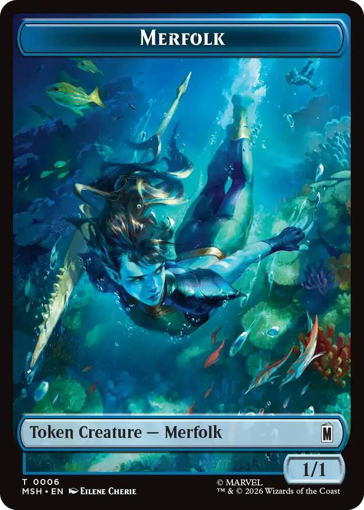 0006 Merfolk // Doombot Double-Sided Token T Marvel Super Heroes